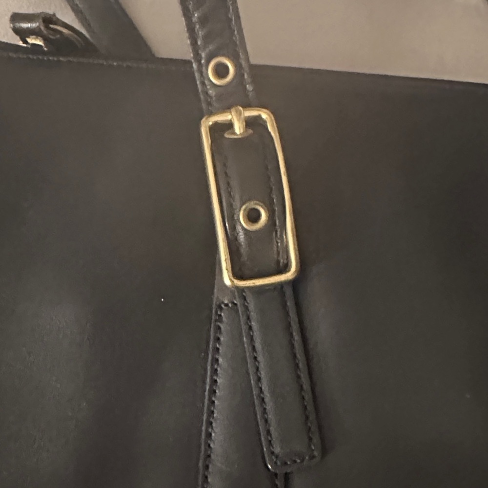 Coach Black Leather Tote Bag - Picture 3 of 10
